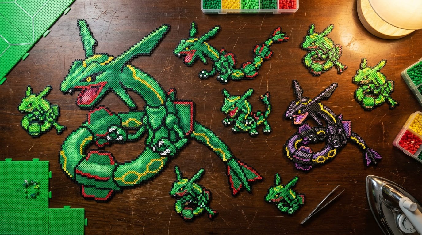 Rayquaza Perler Samling